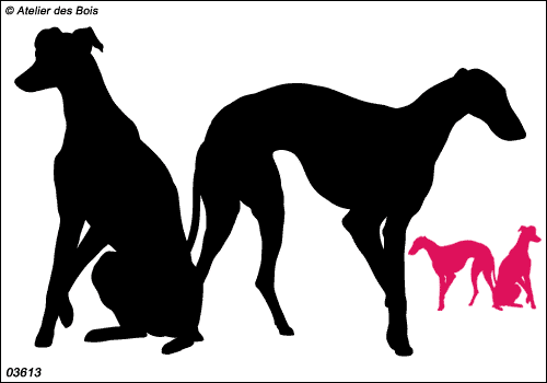 Silhouettes de deux Galgos 3613