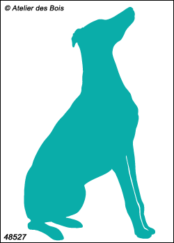Silhouette de Greyhound assis M527