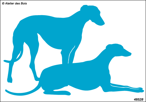 Silhouette de deux Greyhounds M528