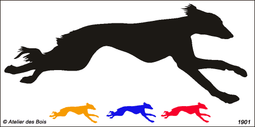 Meyaneh, Saluki en course Silhouette