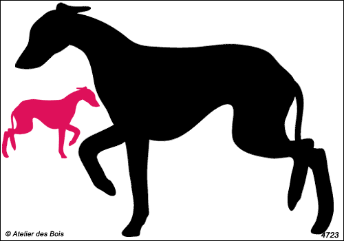 Silhouette de Whippet au trot modèle 2