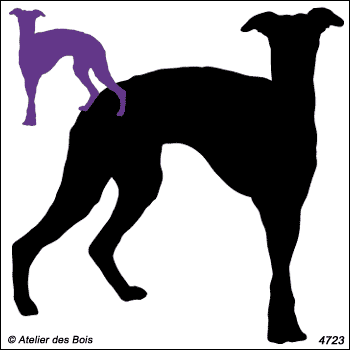 Silhouette de Whippet debout