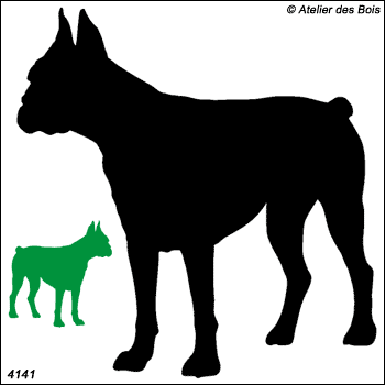 Rudolf, Silhouette de boxer debout (oreilles taillées)