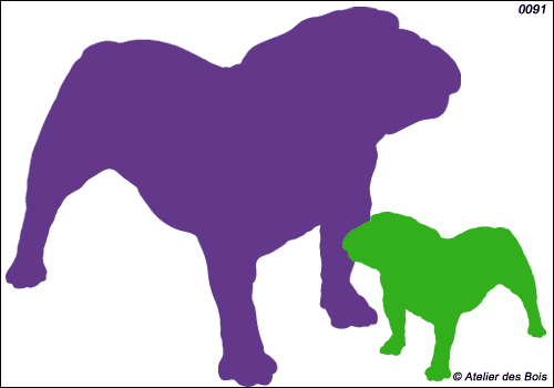 Silhouette de Bulldog Anglais debout