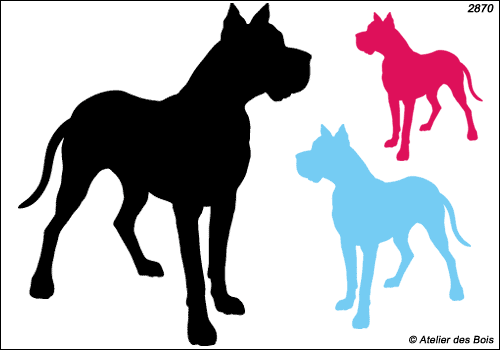 Silhouette de Dogue Allemand debout