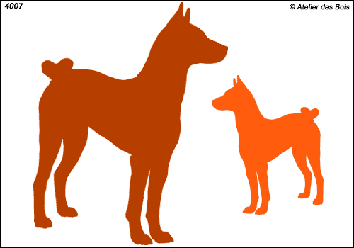 Silhouette de Basenji debout