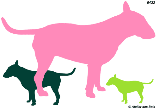 Silhouette de Bull Terrier debout