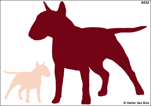 Silhouette de Bull Terrier debout