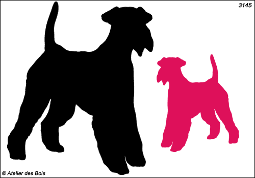 Silhouette de Fox Terrier debout