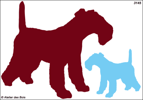 Silhouette de Fox Terrier debout