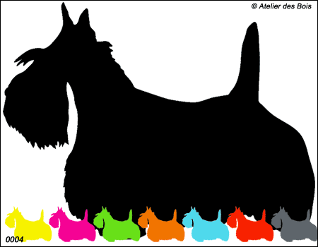 Dundee, Silhouette de Scottish Terrier debout