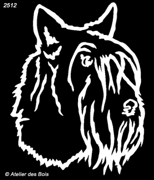 Ardfern, Tête de Scottish Terrier (Traits clairs)
