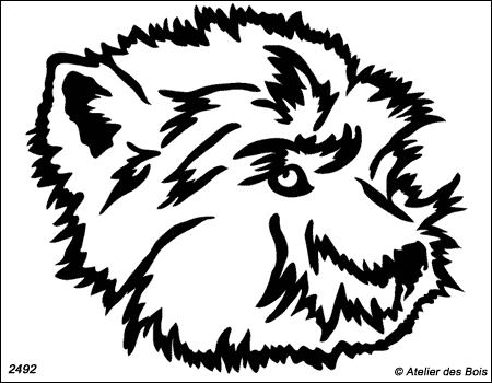 Tomich, Tête de West Highland White Terrier (Contours fins)