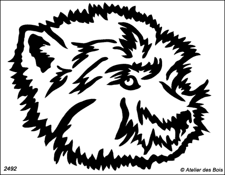 Tomich, Tête de West Highland White Terrier (Contours larges)