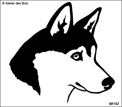 Oganoy, profil de Siberian Husky, masque ouvert R68142