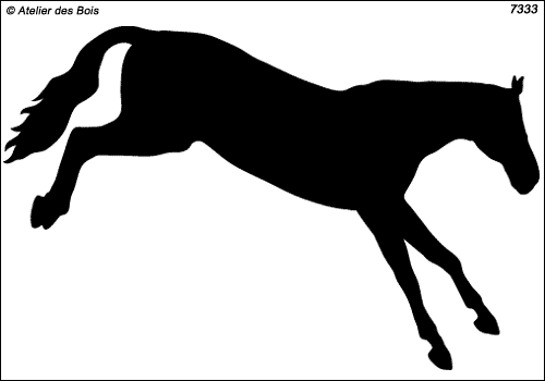 Silhouette de cheval d'obstacle 73332