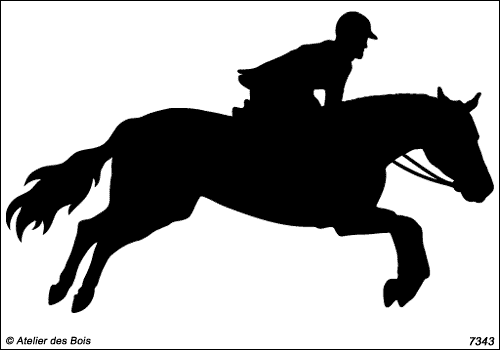 Silhouette de cavalier d'obstacle 73431