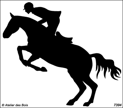 Silhouette de cavalier d'obstacle 73941