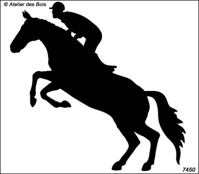 Silhouette de cavalier d'obstacle 74501