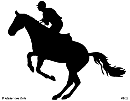 Silhouette de cavalier d'obstacle 74621