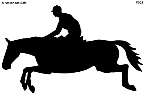 Silhouette de cavalier d'obstacle 74631