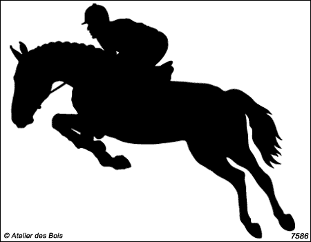 Silhouette de cavalier d'obstacle 75861