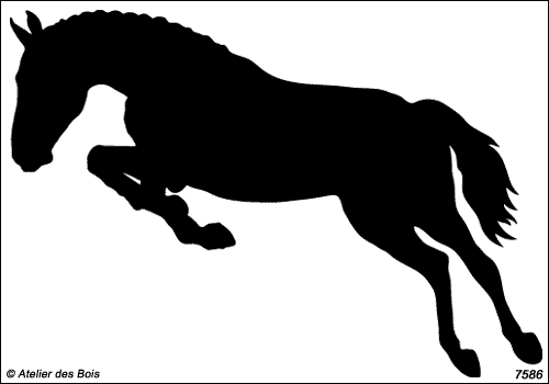 Silhouette de cheval d'obstacle 75862