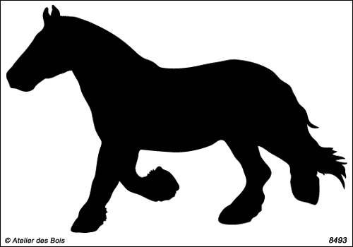 Silhouette de Trait Auxois au trot