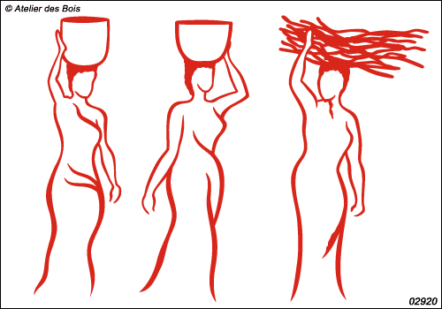 Les Porteuses d'eau et de bois (par 3) Ensemble 2920