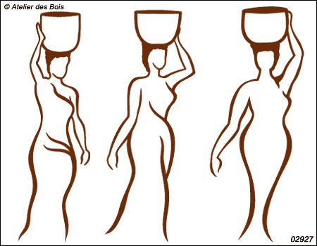 Femmes porteuses d'eau (traits) modèles 1 + 2 + 3