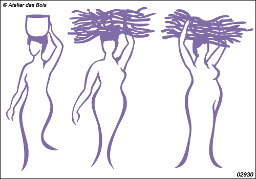 Les Porteuses d'eau et de bois (par 3) Ensemble 2930