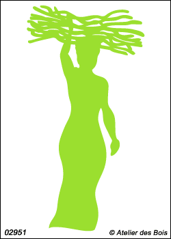 Adila, Femme porteuse de bois (silhouette) modèle 1