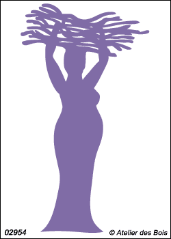 Noa, Femme porteuse de bois (silhouette) modèle 4