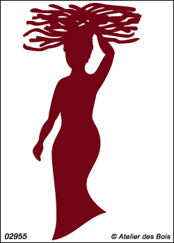 Sally, Femme porteuse de bois (silhouette) modèle 5