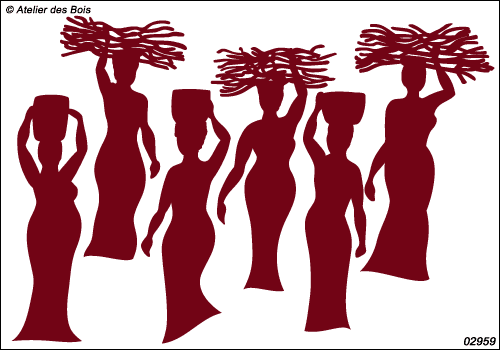 Les Porteuses d'eau et de bois (silhouettes par 6) Ens. 2959