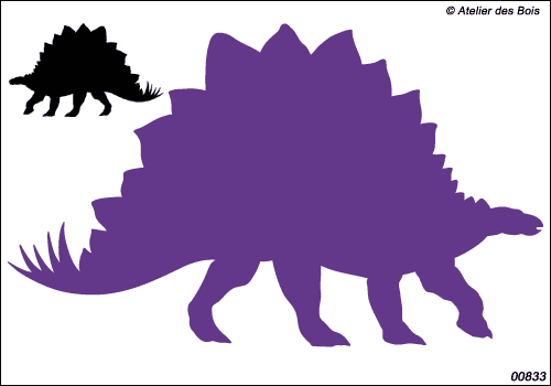 Collection Dinosaures : silhouette de Stégosaure 833