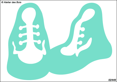 Paire de Chaussures Bébé Mod.2446, fond couleur