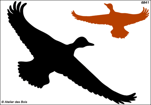 Silhouette de canard en vol modèle 2