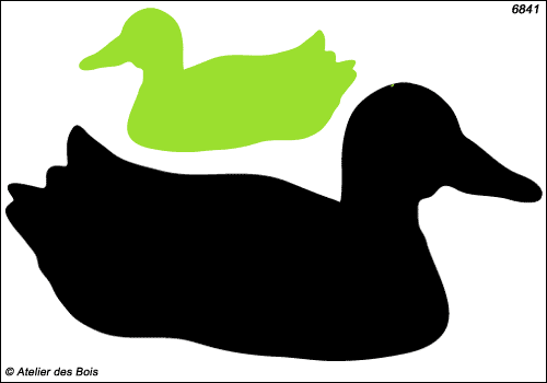 Silhouette de canard à l'eau modèle 5