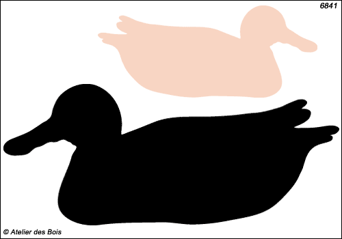 Silhouette de canard à l'eau modèle 6