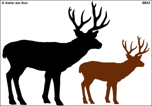 Silhouette de cerf modèle 1