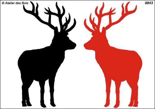 Silhouette de cerf modèle 2