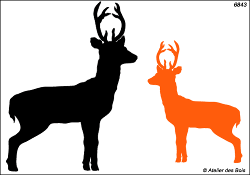 Silhouette de cerf modèle 4