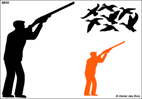 Silhouette de chasseur modèle 4