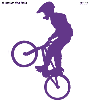 BMX en saut (silhouette) M6006