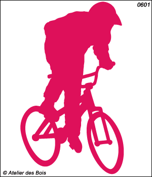 BMX en course (silhouette) M6014