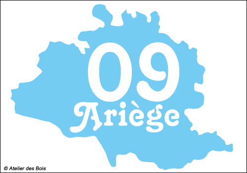 Forme département Ariège avec 09 et nom