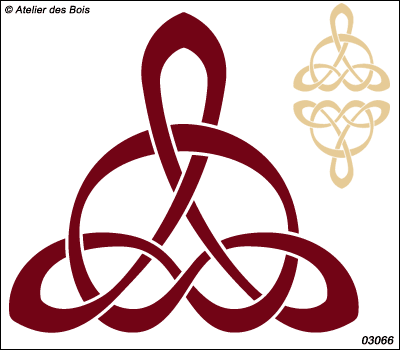Graphisme celtique stylisé base triangulaire modèle 3066