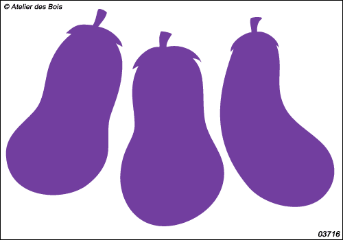 Ensemble d'aubergines