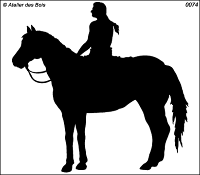 Silhouette d'indien à cheval